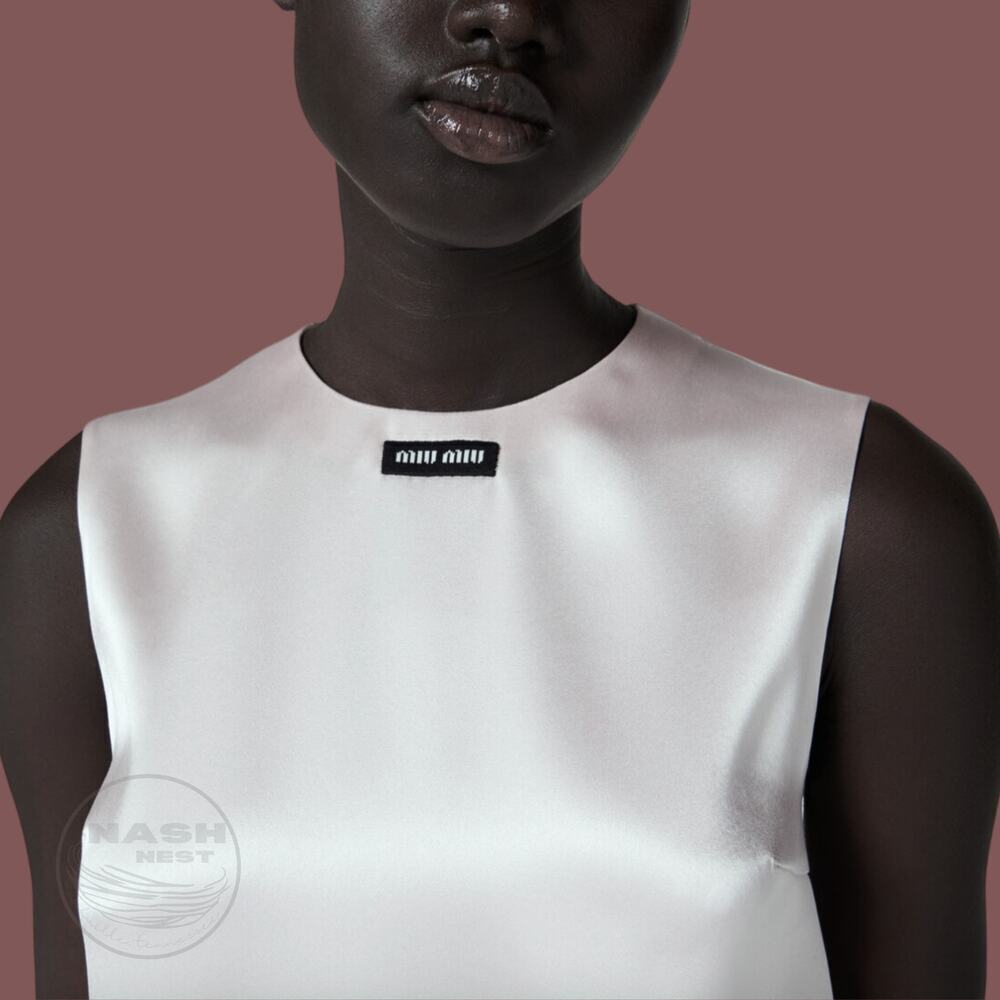 Miu Miu Ivory Silk Satin Mini Dress | Sleeveless, Rare Bridal $3200 NWOT - Picture 5 of 16